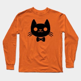 Kitty Bow Tie Long Sleeve T-Shirt